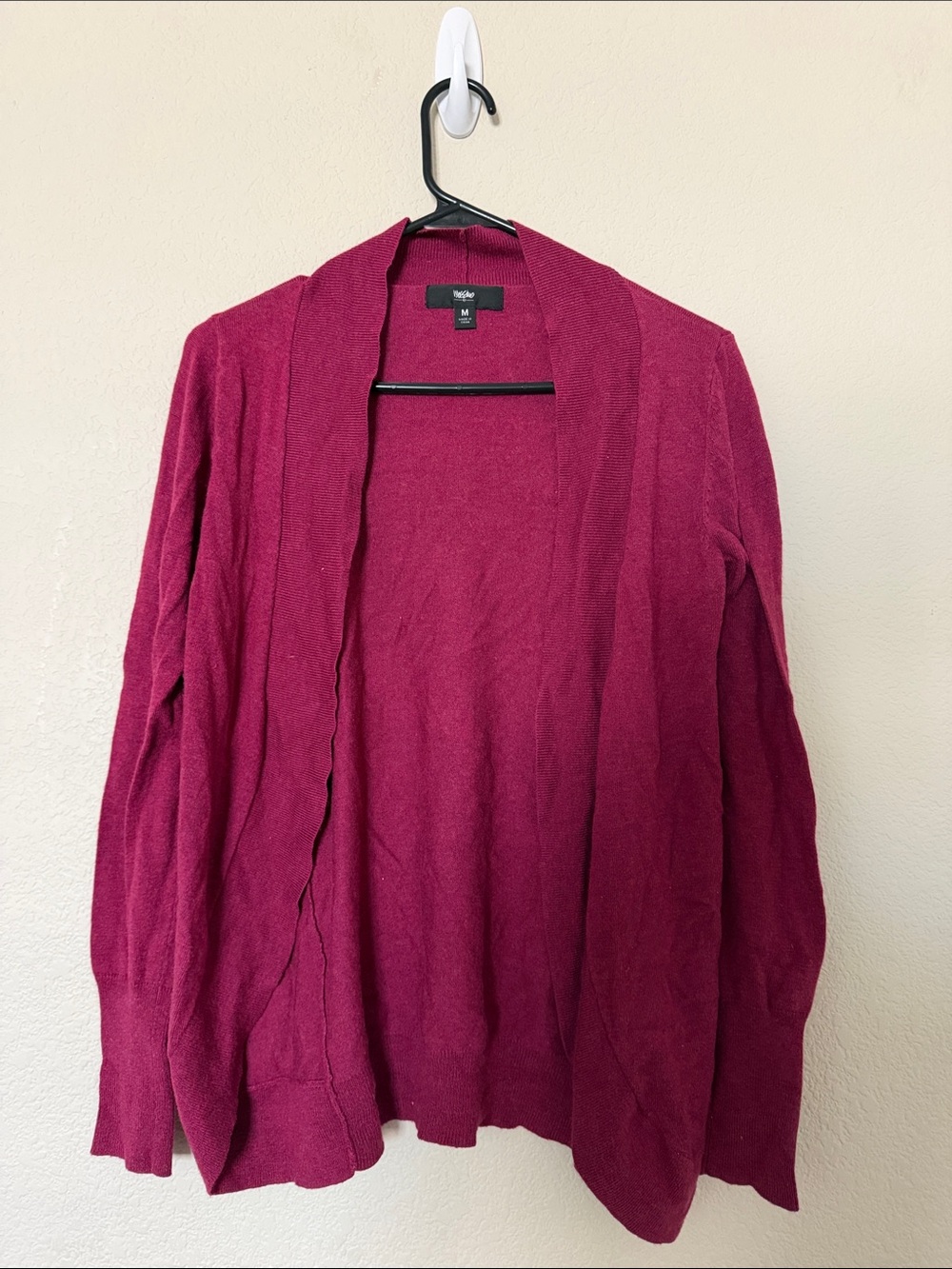 Mossimo Supply Co. Open-Front Cardigan - Plum